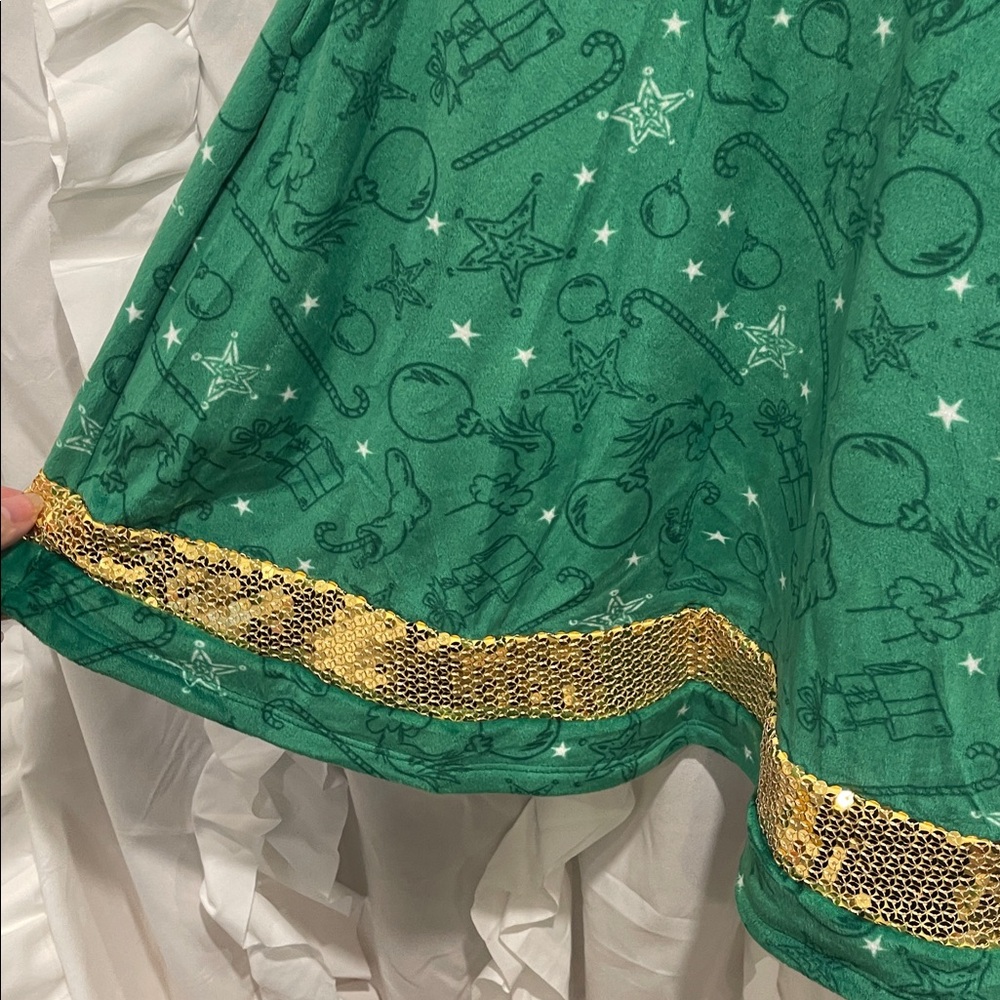Green Grinch juniors dress nwt soft XXS (00) holiday Christmas outfit. - Picture 4 of 12